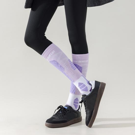 Winter Ski Socks Men Women Thickened Warm Compression Sports Socks Thermal Knee High Socks for Mountaineering Snowboarding Skiing