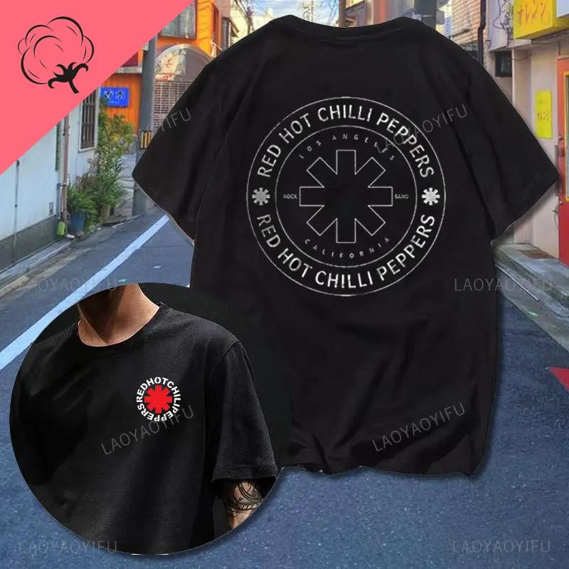 

RHCP Рок-группа Red Hot Chili Pepperss Мужская футболка Личность Мода Хлопок Мужская Женская Футболка Рок-группа Классические Рубашки Топы L
