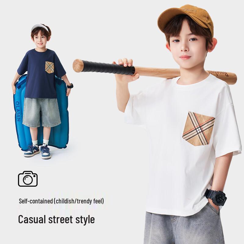 ROMON Boys' Summer Crewneck Short-Sleeve T-Shirt