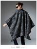 Plus Size Zebra Print Shawl: European/American Autumn/Winter Women's Mid-Length Jacket
