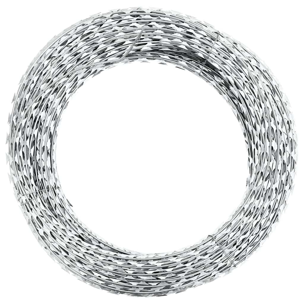 Razor Wire Helical Wire Roll Galvanized Steel 60 M Vidaxl