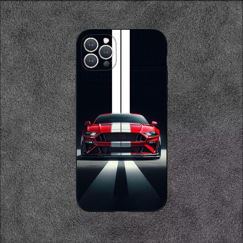 S-ShelbyS M-MustangS GT Phone Case For iPhone 16,15,14,13,12,11,Plus,Pro Max,XS,X,XR,SE,Mini,8,7 Soft Silicone Black Cover