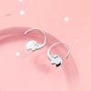 Beixi S925 Sterling Silver Cute Elephant Drop Earrings - Elegant Simple Forest Style