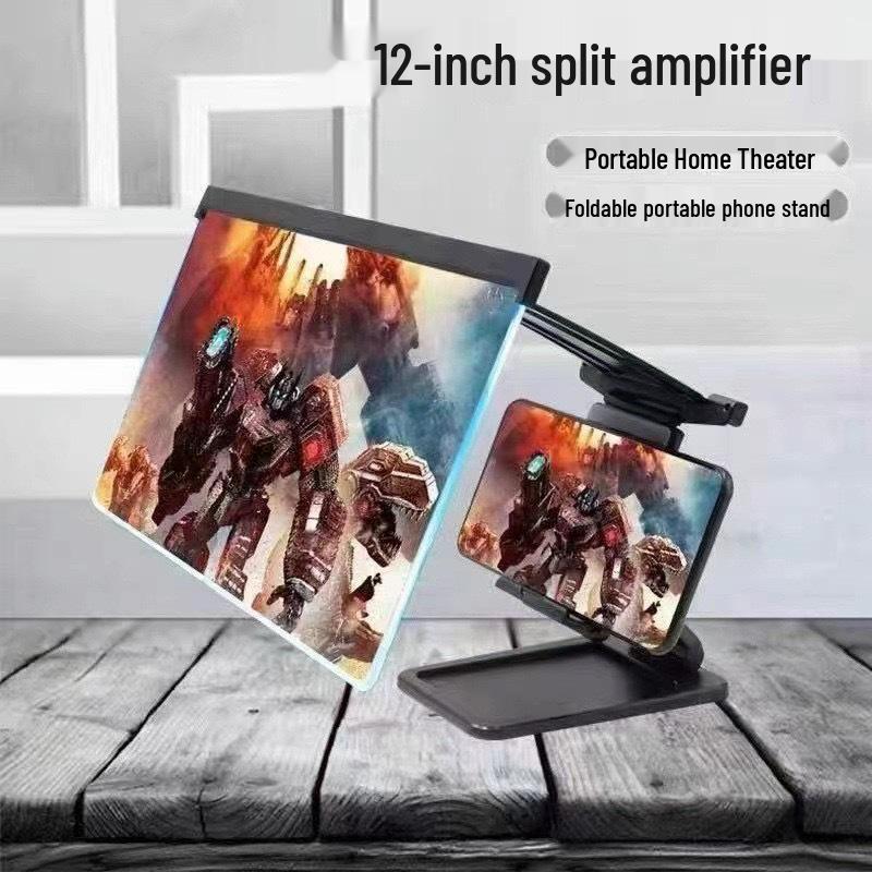 12-Inch HD Mobile Phone Screen Magnifier with Foldable Stand & Eye Protection