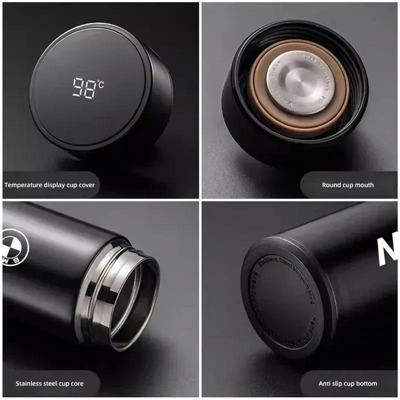 -500ml Car Smart Thermos Mug Stainless Steel ulated Water Bottle For BMW M X1 X2 X3 X5 X6 X7 E90 E60 E46 G20 G30 G32 F30 F40