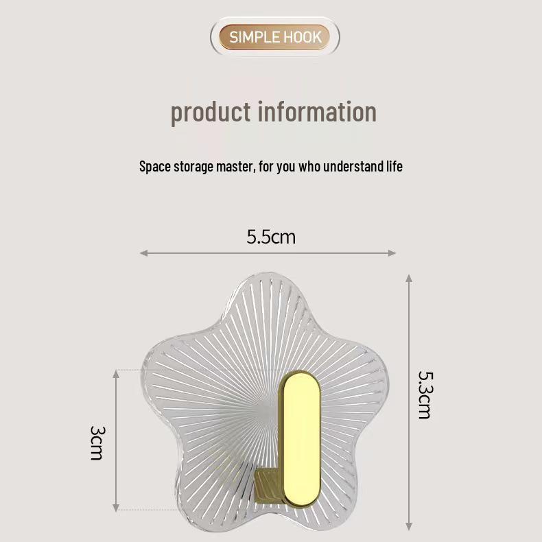 Ten-Pack Transparent No-Drill No-Trace Adhesive Hooks – Strong, Non-Falling