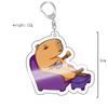 Cartoon Capybara Capybara Keychain Resin Animal Capybaras Keyrings Key Rings   Bag Charm