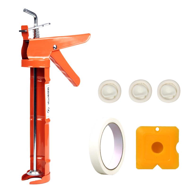 Silicone Sealant Gun Kit with Masking Tape, Scraper, and Finger Cots