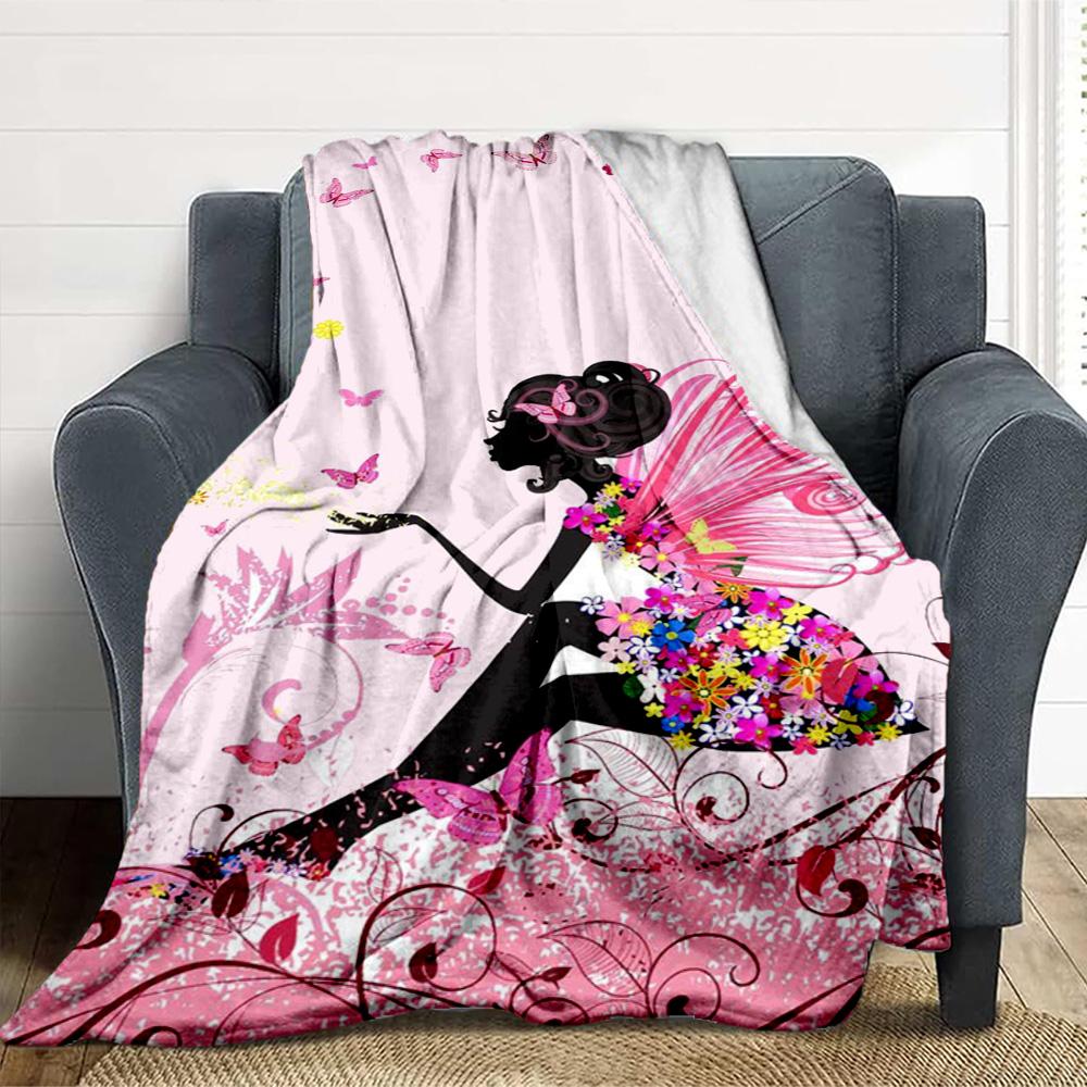 Butterfly Fantasy Flannel Blanket Throw Blanket Soft Warm Sofa Bed Camping Car home Decor Unique Christmas Gift C9302628