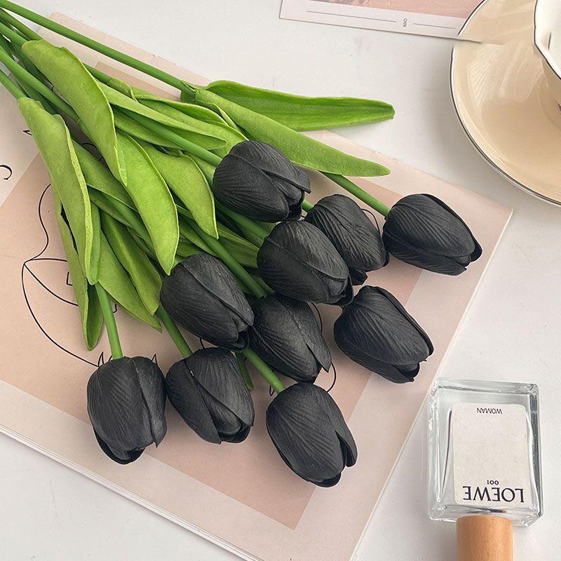 פרח מלאכותי צבעוני: מגע PU לקישוט חתונה, בית או מלון