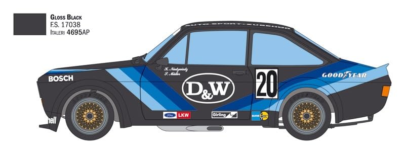 Platz Italeri Ford Escort Zakspeed Plastic Model with Japanese Instructions IT3664 1/24 Gr.2