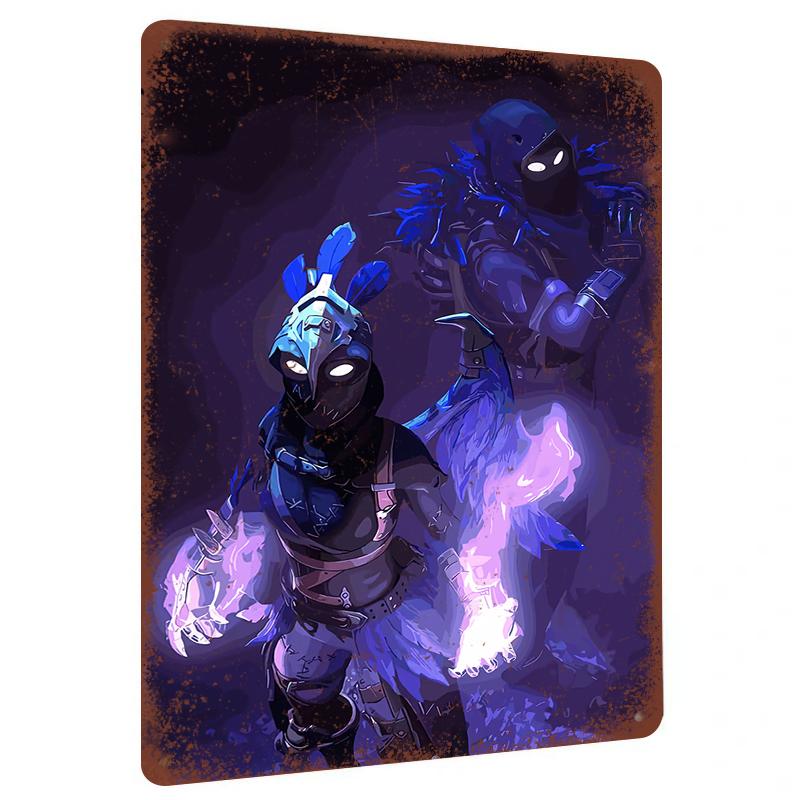 

Game Character Theme Metal Iron Painting Living Room Bedroom Decorative Wall Art Home Accessories 20x30cm（7.8x11.8inch）