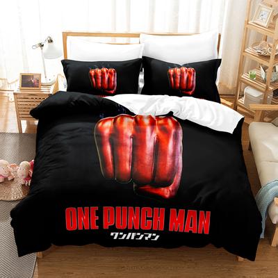 Anime One-Punch Man Saitama Bedding Set Boys Girls Twin Queen Size Duvet Cover Pillowcase Bed Kids Adult Home Textileextile