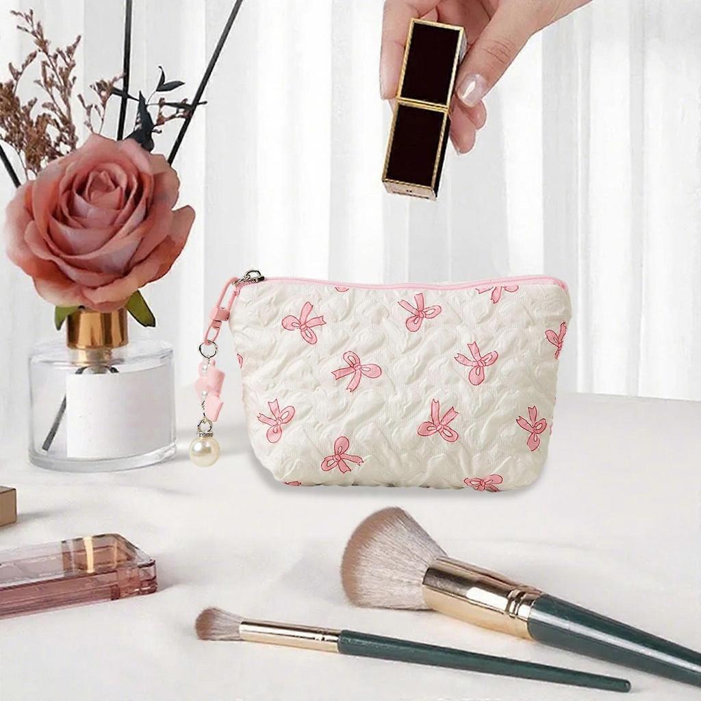 Djunllk Makeup Bag - Travel Cosmetic Bag, Carrying Around Small Purse Mini Zipper Bag, Clutch Purses for Women Girls