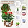 2Pcs Hanging Plant Basket PU Leather Indoor Outdoor Hanging Basket Flower Pot Holder 31CM and 22CM Decorative Flower Pot Stand