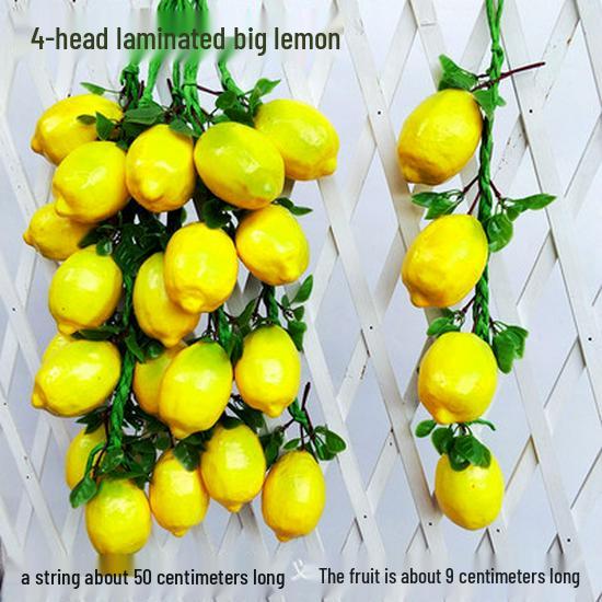 Farmhouse Restaurant Decor: Artificial Fruit Vine with Peaches, Apples, and Bananas.