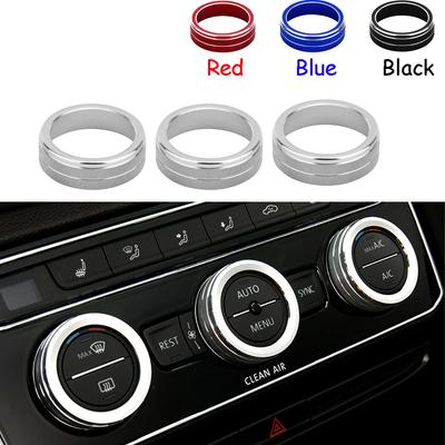 Car Decoration Accessories For Volkswagen VW Golf 7  MK7 2014- Air Conditioning Knob Cover Ring Adjust Trim