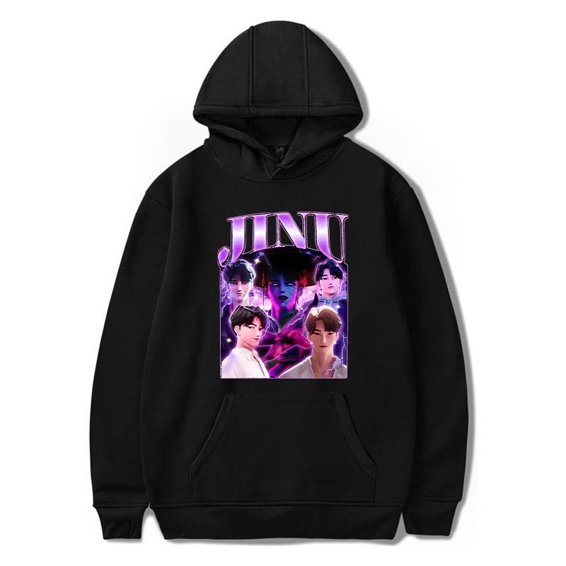 Korean Style Devil Hunter Hoodie, Fashionable Anime Tiger Print, Adult Street Style, Cool Casual Long-Sleeved Hoodie