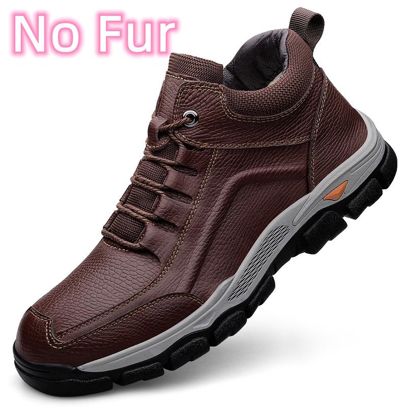 Fashion New Brand Men Casual Shoes Stylish Men Winter Plush Snow Boots Classic Male Hiking Shoes All-match Male Comfortable Basic Boots