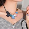 Beads Simple Geometric Necklace Colorful Ethnic Style Necklace Personality Wood Necklace  Daily