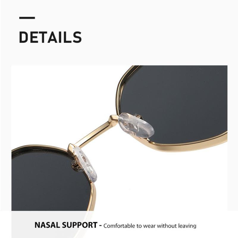 Men's Retro Polygonal Frame Myopia Glasses Stylish New Metal-Frame Prescription Glasses Unisex Stylish Driving Sunglasses
