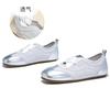 Customized Leather Little White Shoes Women's 2025 New Fashion Single Shoes Flat Bottom Cross Elastic Band Niche Single Shoes Ballet Style