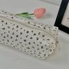 INS Floral Print Pen Bag Simple Cute Pencil Case Large Capacity Multifunctional Canvas Pen Box Desktop Stationery Organizer