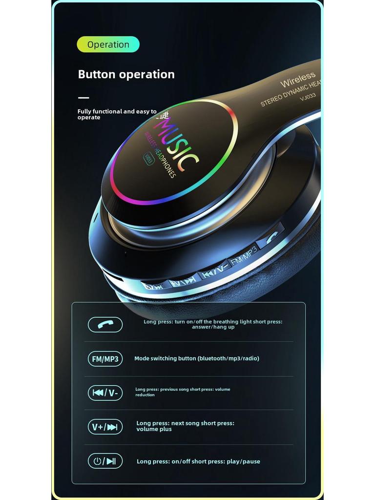 Cuffie Sportive Wireless VJ033 Bluetooth 5.0 (2021) - Disegno in metallo
