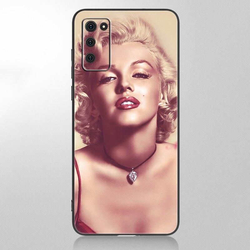 Sexy Marilyn Monroe Telefon Fall Für Samsung Galaxy A12 A02S A22 A32 A52 A72 A71 A51 A41 A31 A21 A11 A50 a70 A10S A20S Schwarze Abdeckung