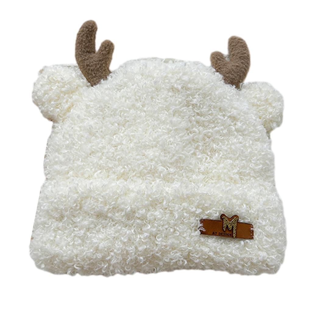 Adult Antler Shape Fluffy Hats Ear Protects Hat Warmer Fluffy Cosplay Hat Christmas Holiday Presents for Students