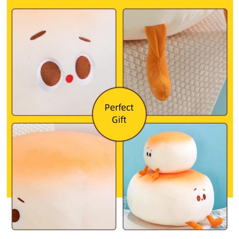 Cute Little Bread Pillow Creative New Bread Doll Plush Toy Adorable Dumpling Children's Stuffed Toy