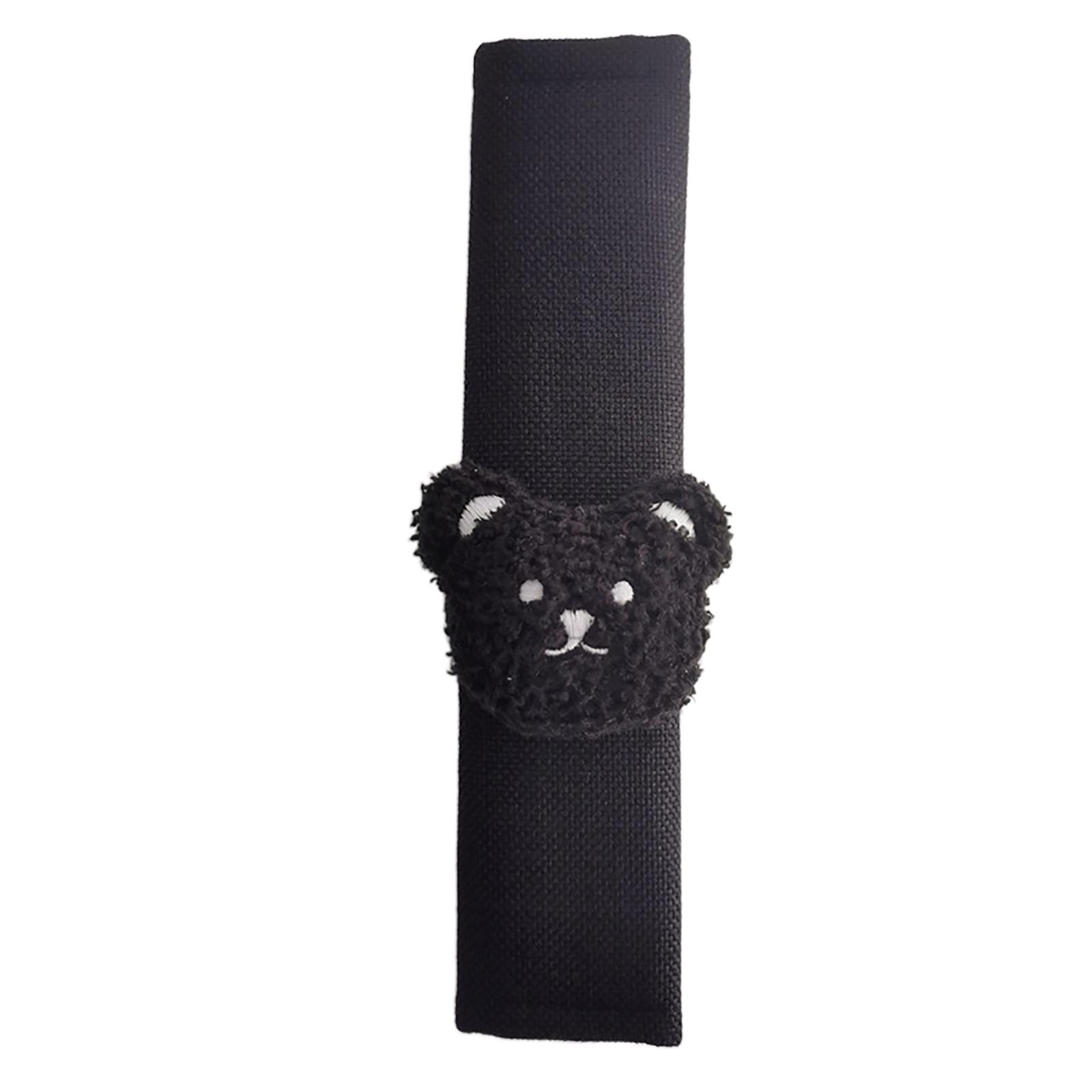 

Ремни безопасности автомобиля, чехол для детей, милый плюшевый мишка, чехол для ремней-кенгуру, ремни для коляски, подушечки, ремень безопасности 6 чёрный