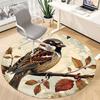 1PC Bird Office Round Area Rug, Mat Suitable For Office, Under Office Chairs Bedroom Living Room Home Decor, Room Deco