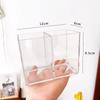 1/2/3Pcs Transparent 3 Grids Pen Holder Box Make Up Brush Bucket Cosmetic Organizer Student Desk Pen Container Storage Box