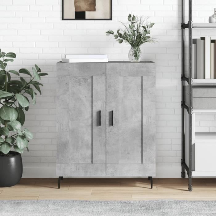 VidaXL Buffet Concrete Grey 69.5x34x90 Cm Engineered Wood 830216