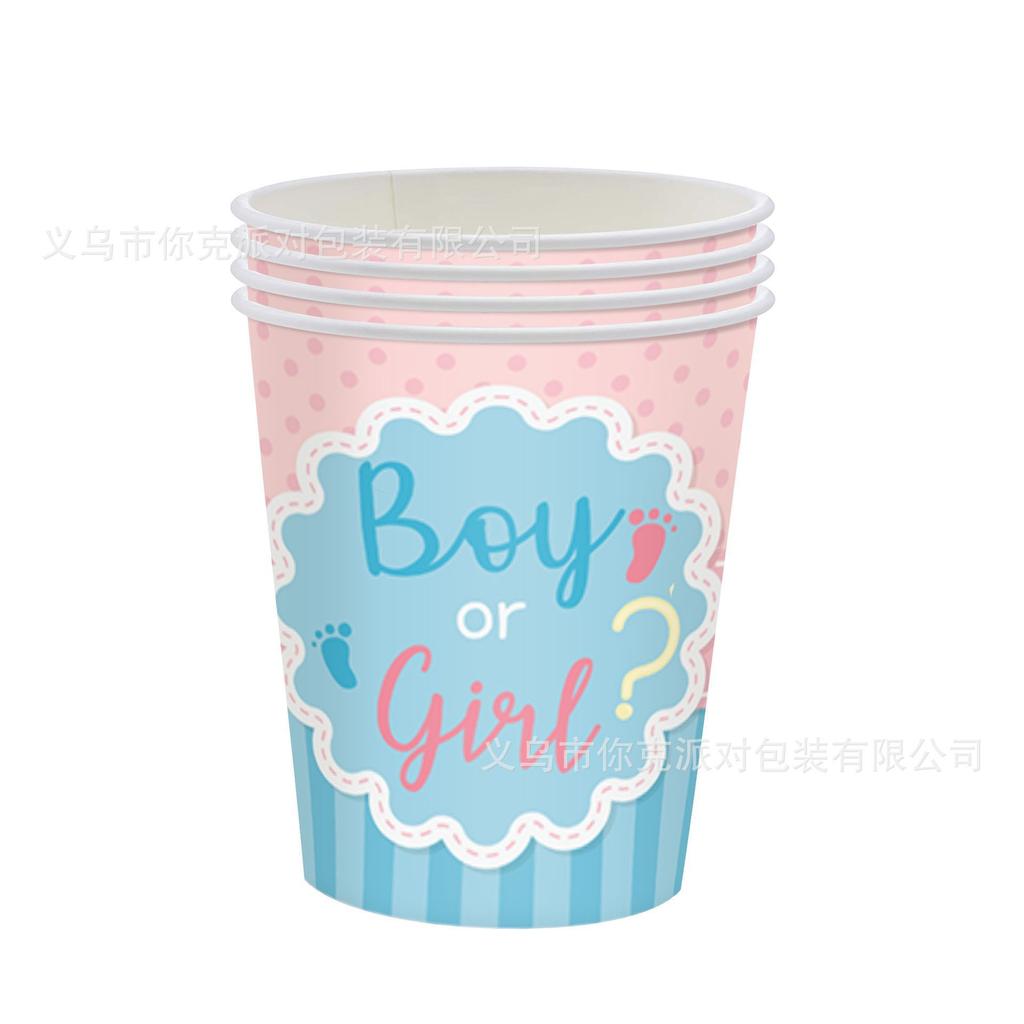 Junge Mädchen Gender Reveal Einweg-Geschirr Babyparty Party Teller Deko