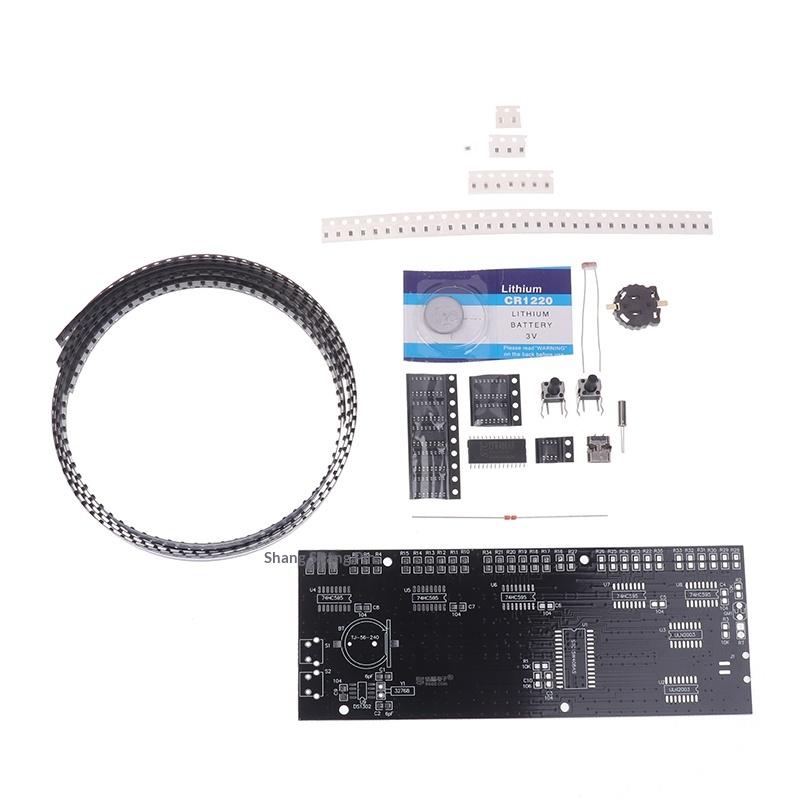 Led Dot Matrix Digital Clock Kit With Auto Brightness Time Temperature Soldering Practice Kit Diy Electronics Project