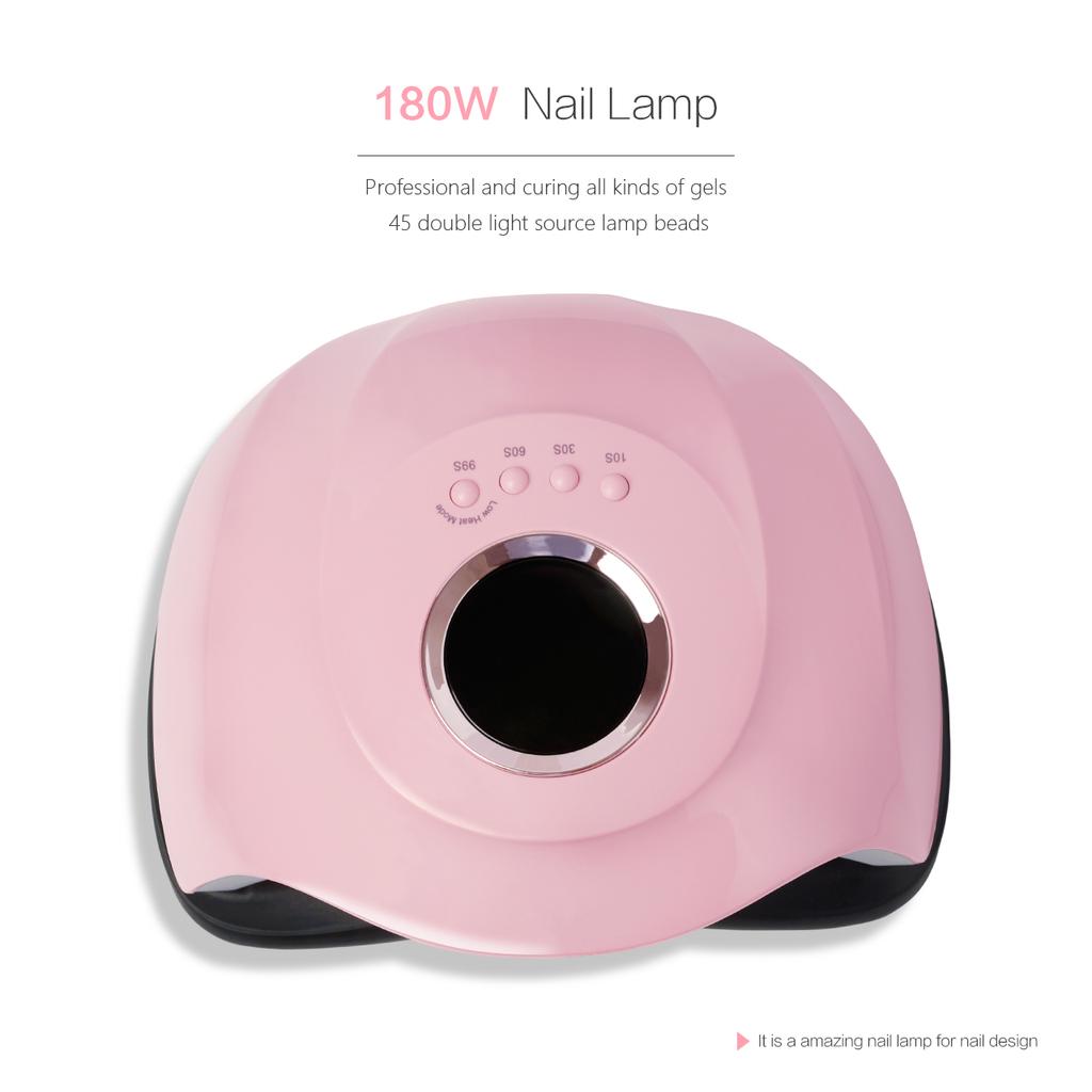 VANREESA 180W UV LED-lampe negletørker med autosensor LCD-skjerm 45 LED negletørkerlampe for manikyrgel