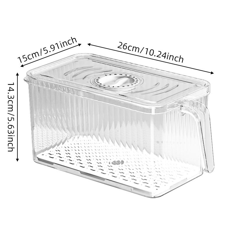 

Штабелируемый контейнер для хранения в холодильнике с крышкой, подходит для хранения хлеба, продуктов питания, овощей и фруктов