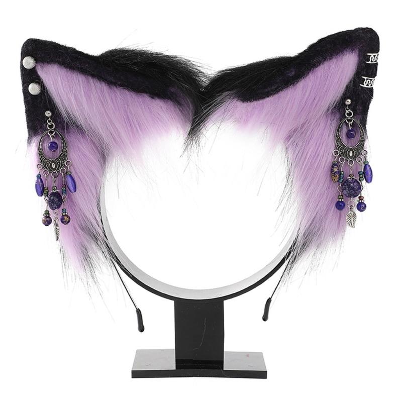 Sexy Foxes Bunny Ear Headband Lolita Cosplay Beast Ears Hair Hoop Anime Cosplay Props Furry Masquerade Party Costume Hairband