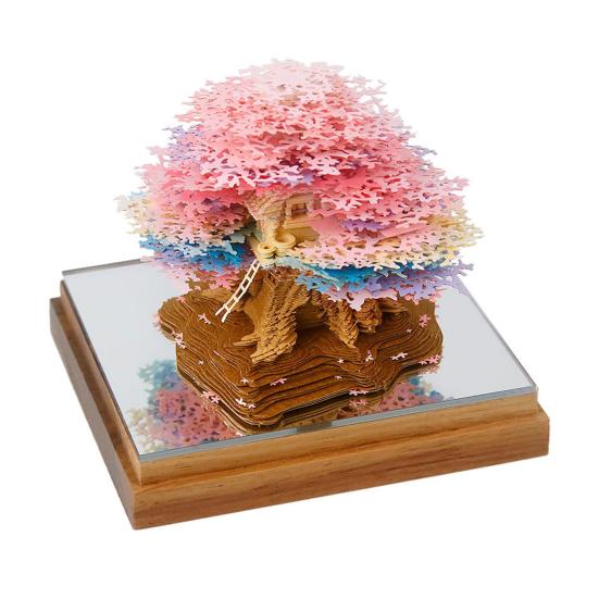 

2026 Календарь-часы 3D Отрывной настольный календарь Блокнот Ежедневник DIY Бумажная резьба Искусство Настольное украшение Подарок на Рождество Дни рождения розовый