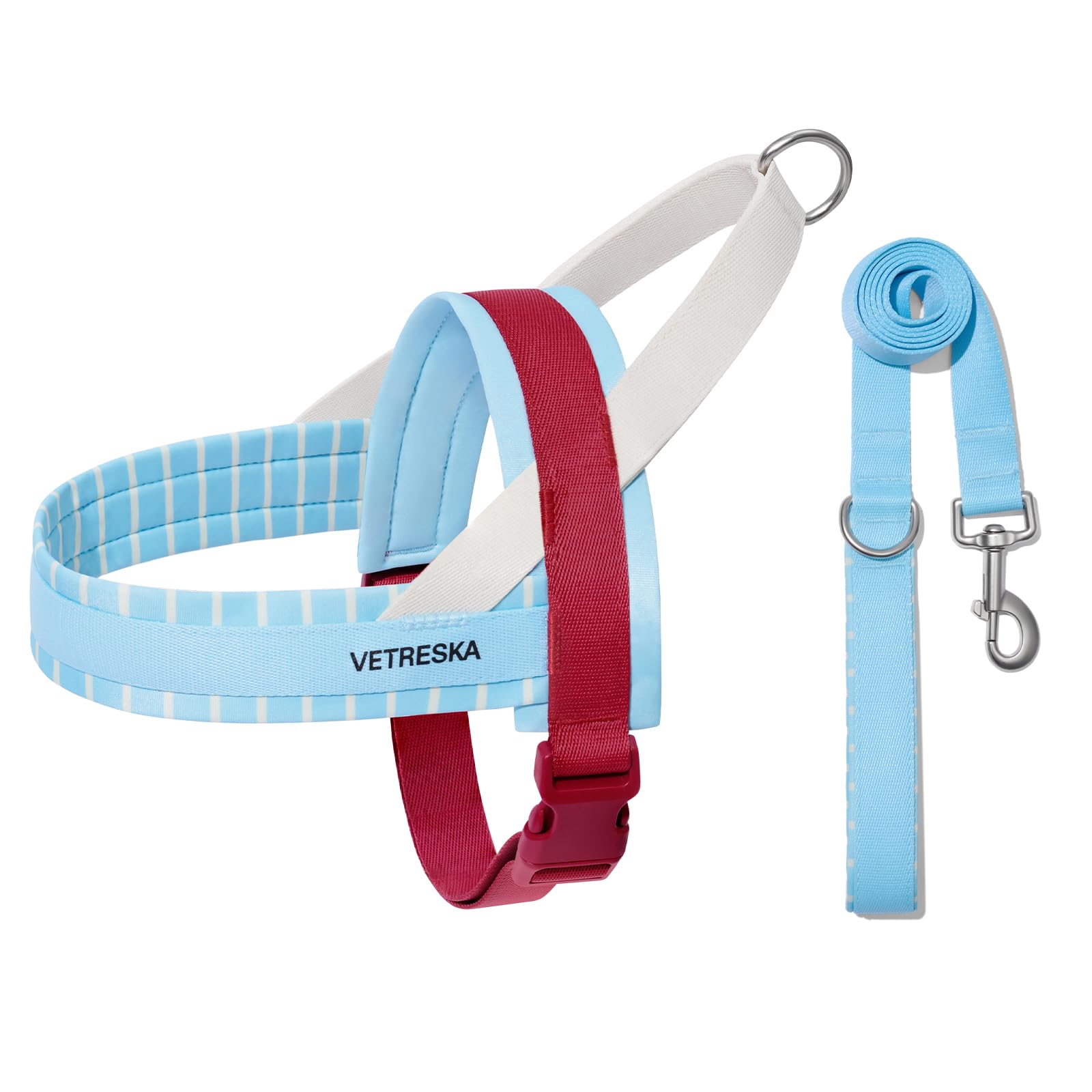

VETRESKA Dog Harness Lead Easy Walking Harness for Small and Medium Puppy Harness Collar for Walking Easy to Lead & Set, Dogs, Anti-Pull & Training,