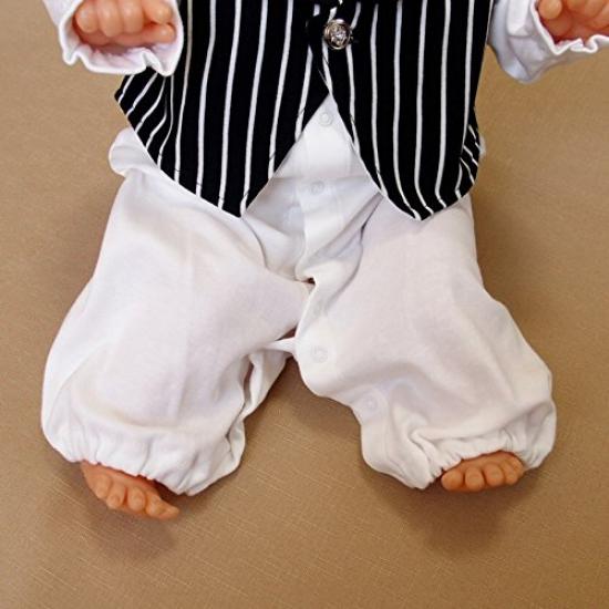 Material Made in Japan Tuxedo Design Newborn Baby Dress Set with Hat for Shrine Visits and Hospital Leave Black Boys' Spring/Autumn