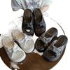 Women's Summer Outerwear 2025 New Thick-soled Casual Beach Sandals Fashionable and Versatile Word Sandals and Slippers