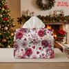 2D Flat 1pc, Tissue Box. Heart Love Intention Pattern Napkin Paper Dispenser, Reusable, Daily Desktop Tissue Storage Box, Suitable for Kitchen Living 