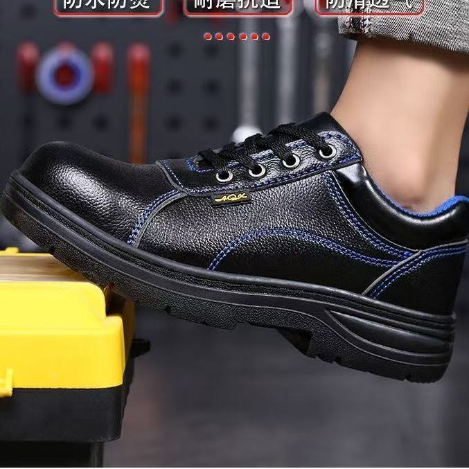 Baotou Anti-smashing and Anti-piercing Summer Breathable Cowhide Rubber Sole Wear-resistant Electric Welding Construction Site Work Shoes