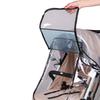 Baby Stroller Rain Cover Transparent Adjustable Shockproof Windproof Cover for Stroller Black