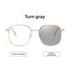 New Retro Square-Frame Photochromic Myopia Glasses Versatile Fashionable Myopia Glasses Unisex Minus Diopter Eyeglasses