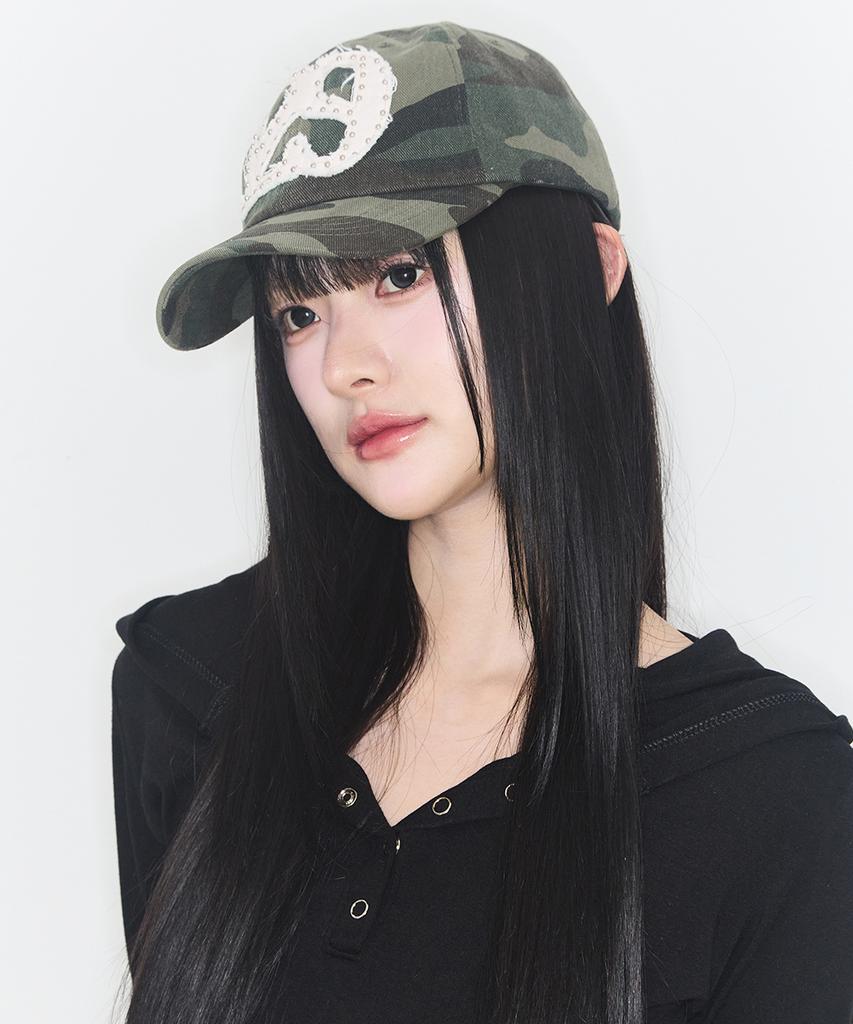 ILLIGO 129 Applique Studded Ball Cap Camo