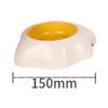 Pet Bowl Cute Large Capacity Prevent Slip Plastic Cat Dog Food Bowl for Indoor Feeding White Single Bowl